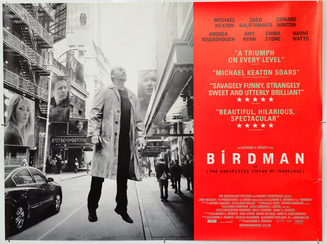 Birdman - Original Quad Poster - Film Poster - Movie Poster
