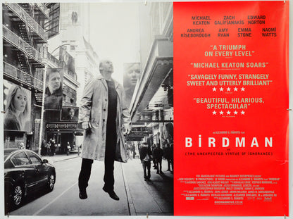 Birdman - Original Quad Poster - Film Poster - Movie Poster