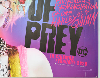 BIRDS OF PREY: AND THE FANTABULOUS EMANCIPATION OF ONE HARLEY QUINN (Bottom Right) Cinema Quad Movie Poster 