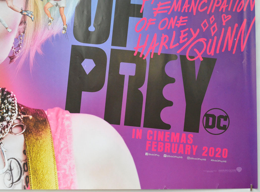 BIRDS OF PREY: AND THE FANTABULOUS EMANCIPATION OF ONE HARLEY QUINN (Bottom Right) Cinema Quad Movie Poster 