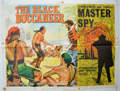 The Black Buccaneer / Master Spy  (Double Bill)  Original Quad Poster - Film Poster - Movie Poster 