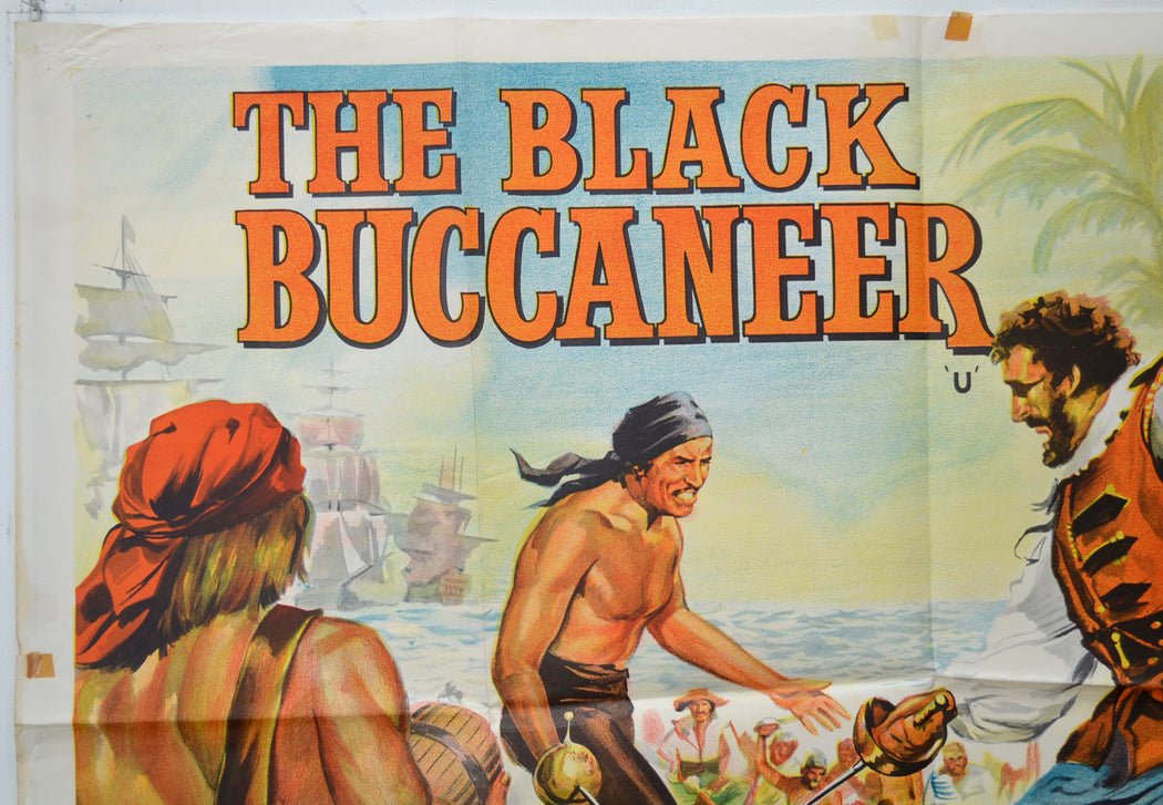 THE BLACK BUCCANEER / MASTER SPY (Top Left) Cinema Quad Movie Poster 