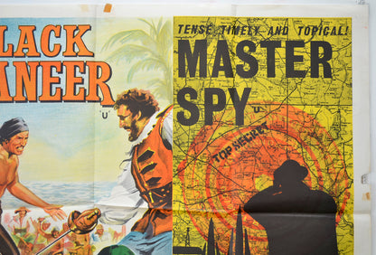 THE BLACK BUCCANEER / MASTER SPY (Top Right) Cinema Quad Movie Poster 