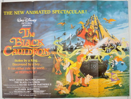 The Black Cauldron  Original Quad Poster - Film Poster - Movie Poster 