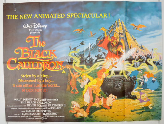 The Black Cauldron  Original Quad Poster - Film Poster - Movie Poster 