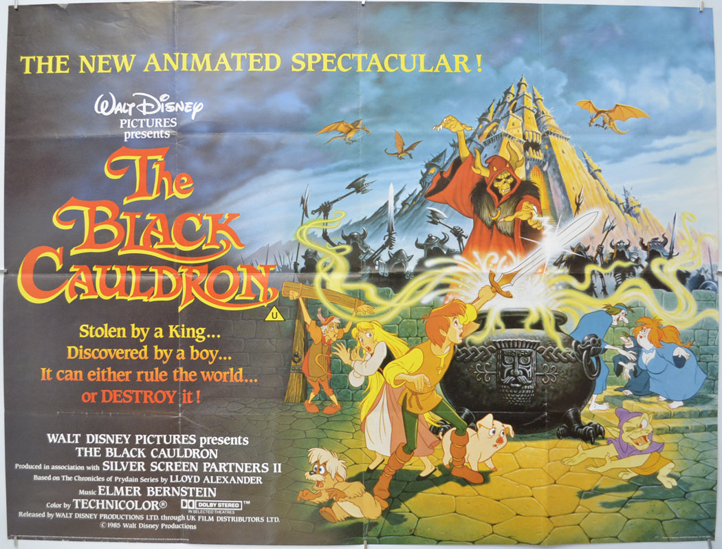 The Black Cauldron Original Quad Poster - Film Poster - Movie Poster