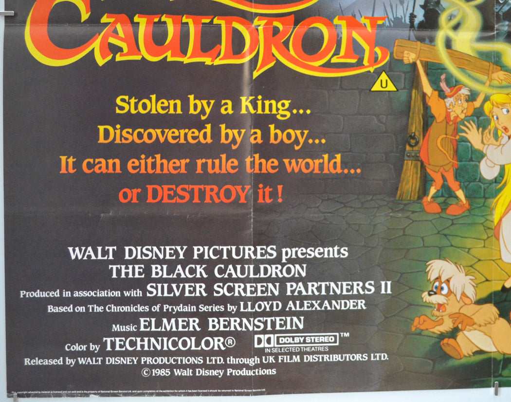 THE BLACK CAULDRON (Bottom Left) Cinema Quad Movie Poster 