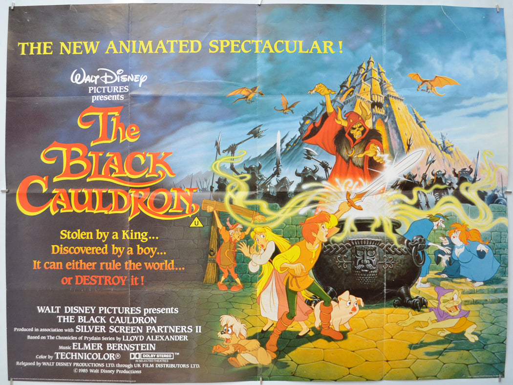 The Black Cauldron Original Quad Poster - Film Poster - Movie Poster