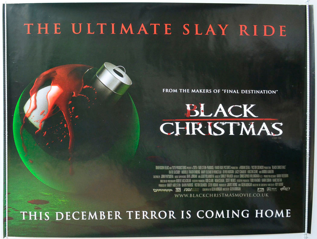 Black Christmas  Original British Quad Poster - Film Poster - Movie Poster