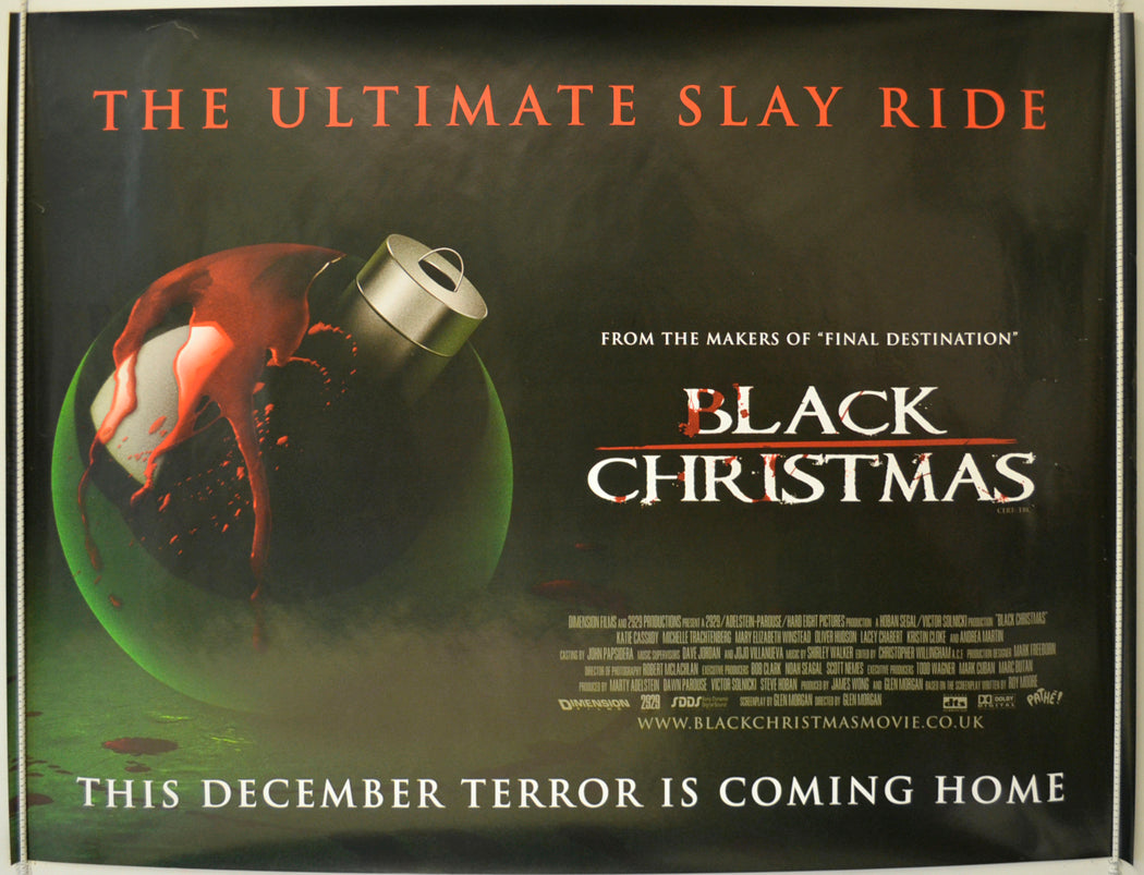 Black Christmas  Original Quad Poster - Film Poster - Movie Poster 