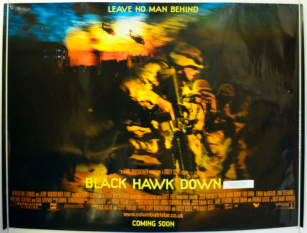 Black Hawk Down  (Teaser / Advance Version)   Original British Quad Poster - Film Poster - Movie Poster 