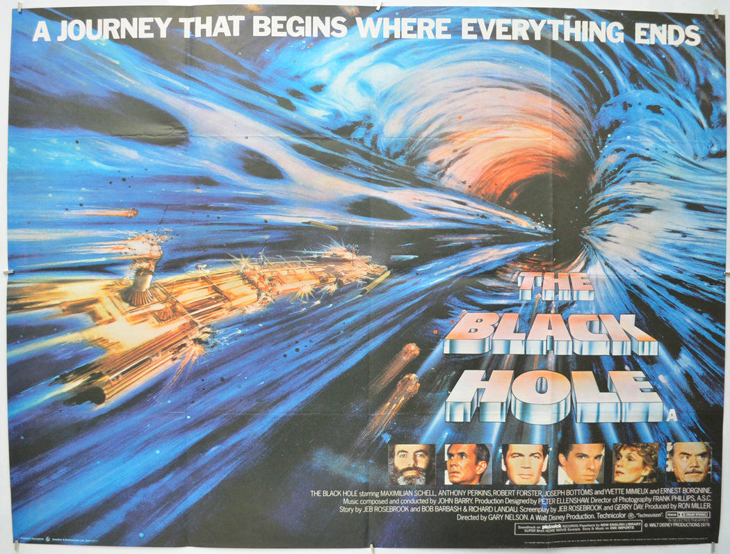 The Black Hole Original Quad Poster - Film Poster - Movie Poster