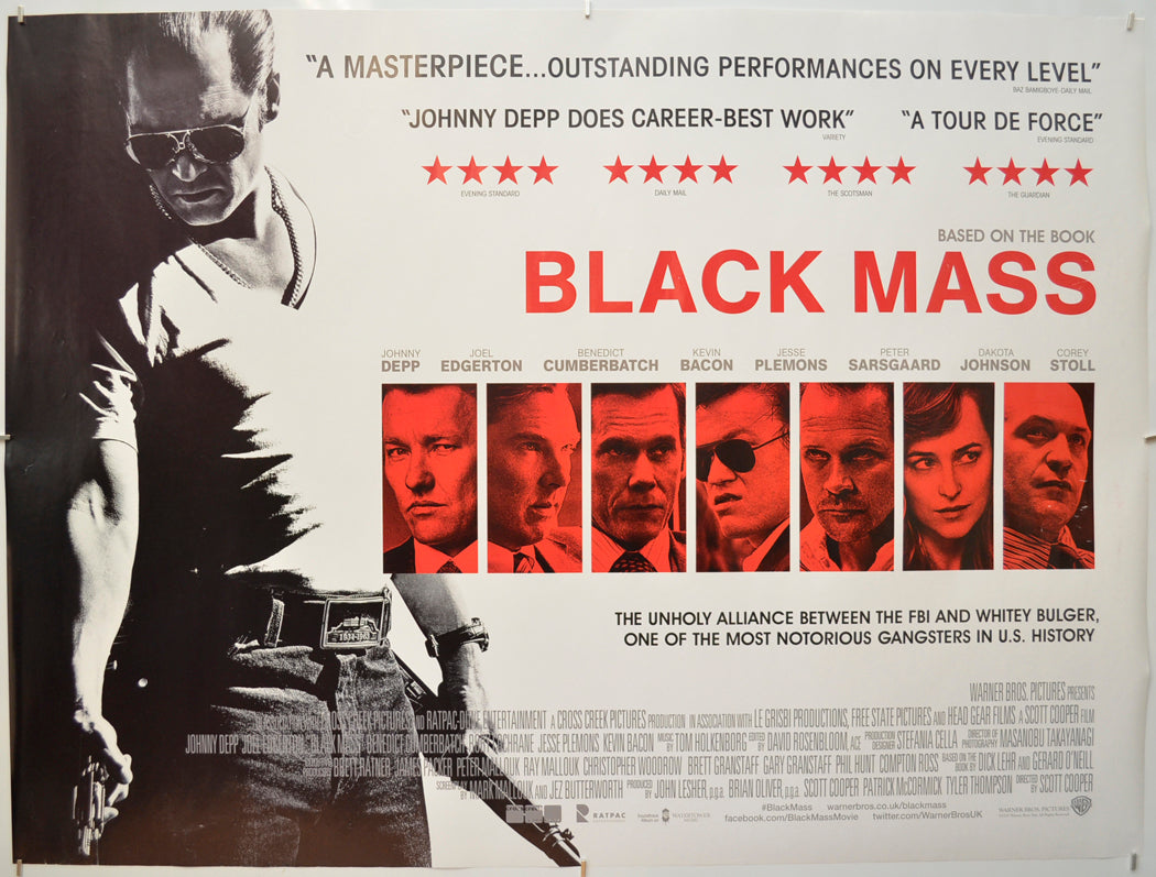 Black Mass Original Quad Poster - Film Poster - Movie Poster