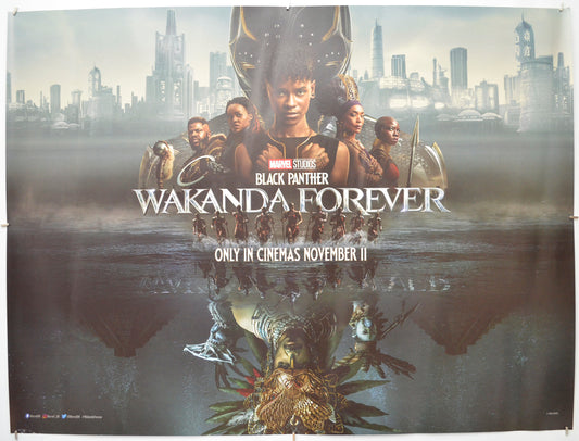 Black Panther Wakanda Forever Original Quad Poster - Film Poster - Movie Poster  