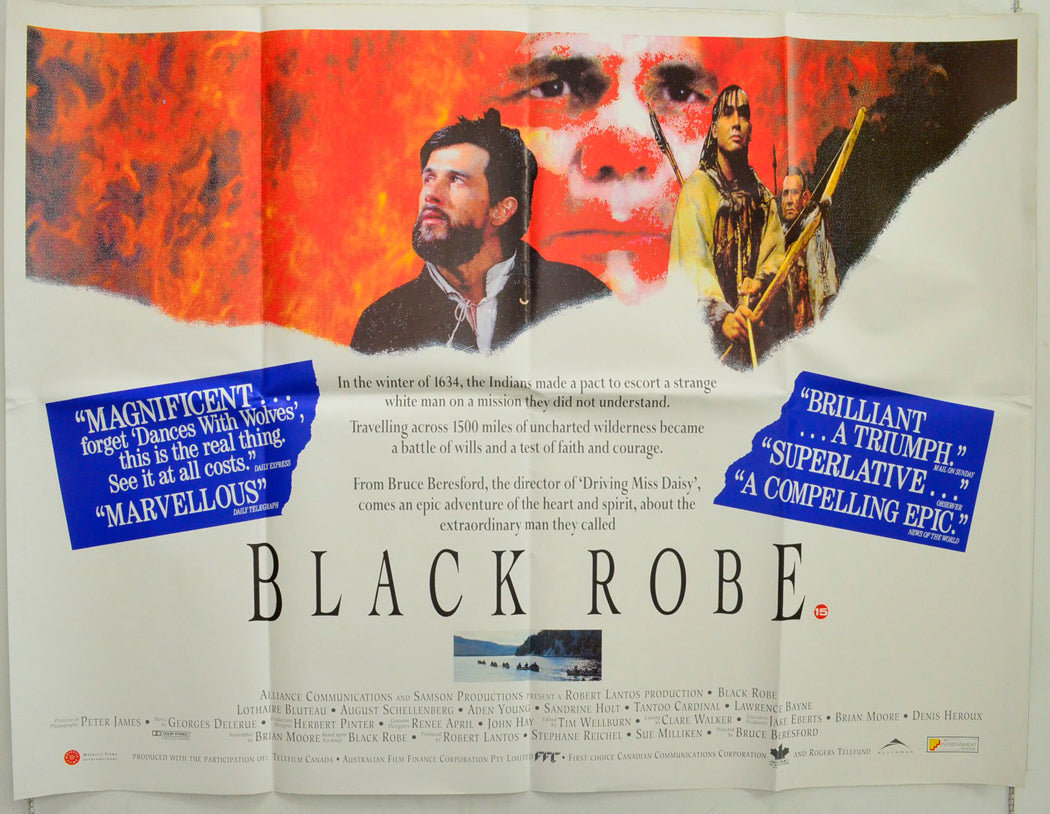 Black Robe Original British Quad Poster - Film Poster - Movie Poster 