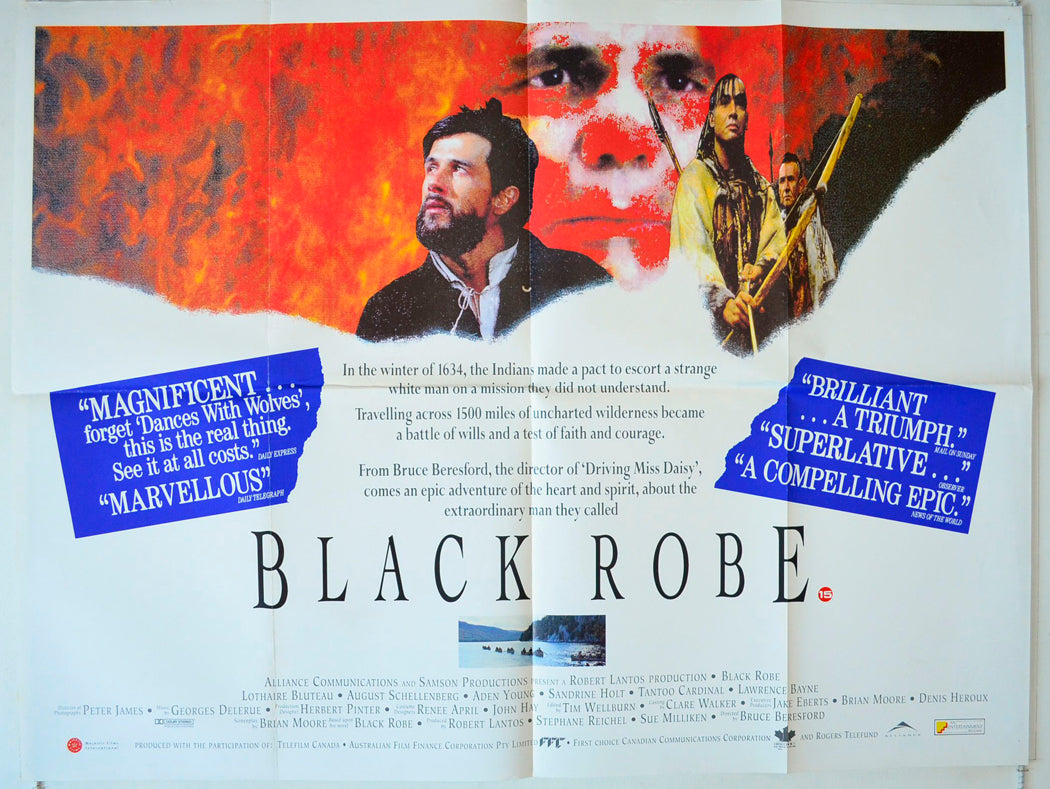 Black Robe Original British Quad Poster - Movie Poster