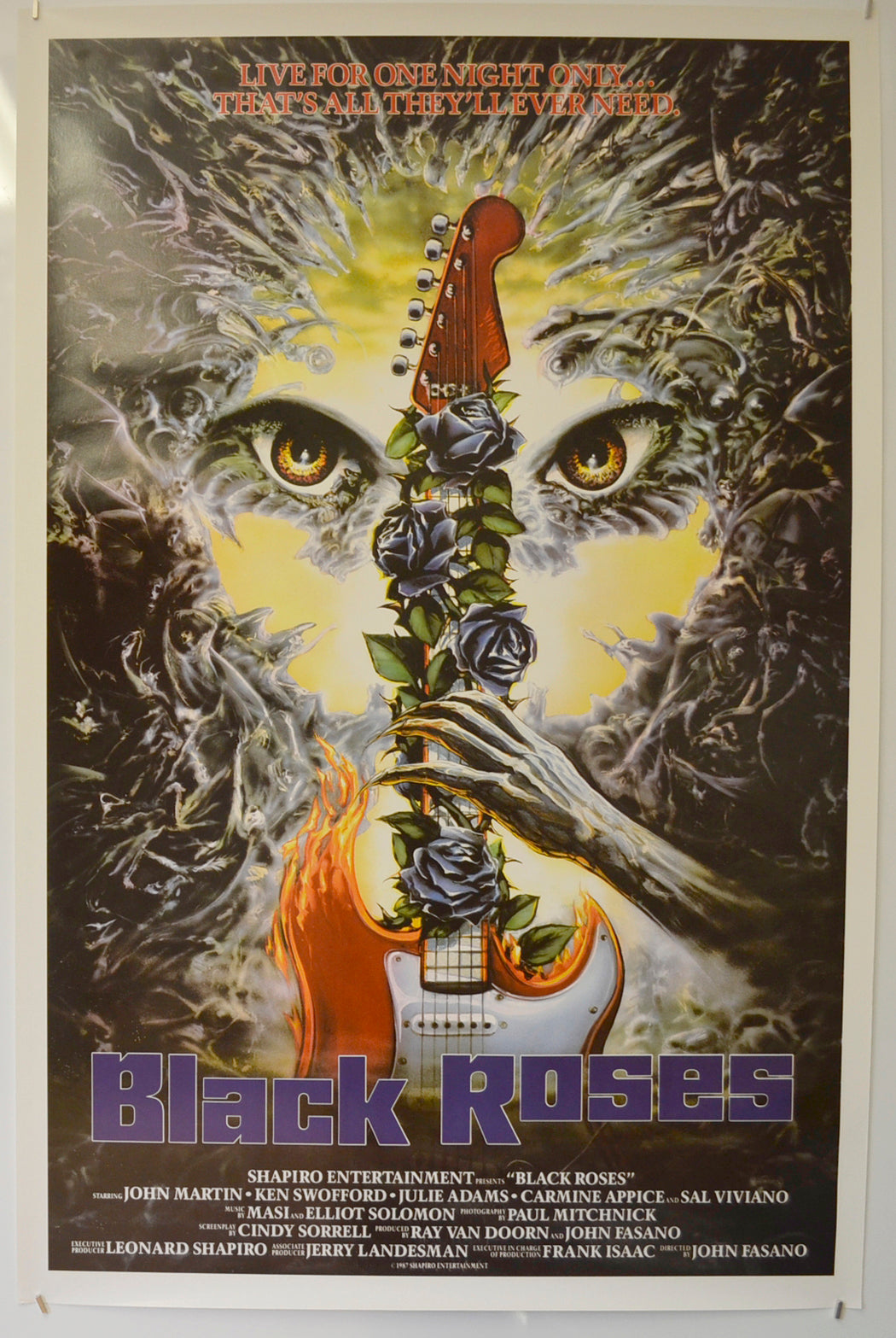 Black Roses  Original One Sheet Poster - Film Poster - Movie Poster