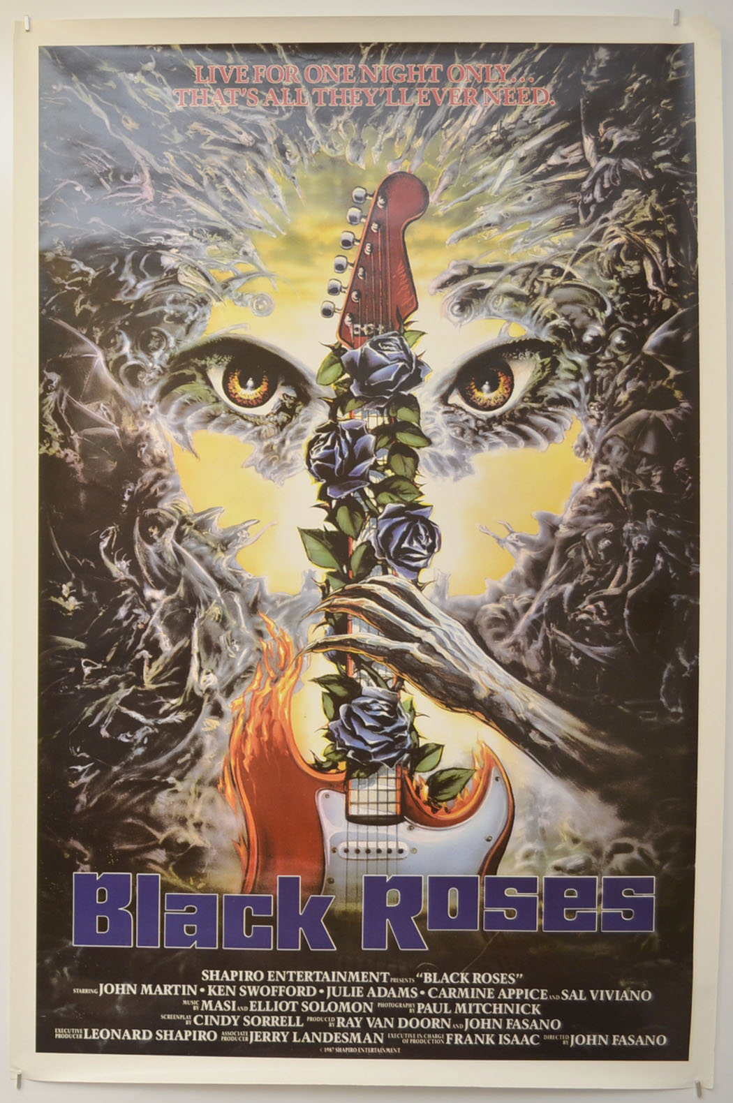 Black Roses Original One Sheet Poster - Film Poster - Movie Poster