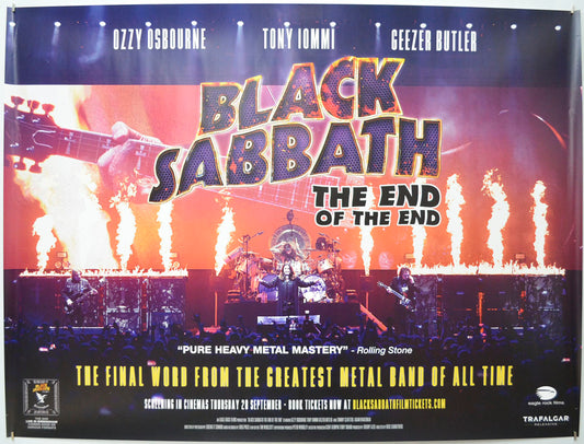 Black Sabbath - The End Of The End  Original Quad Poster - Film Poster - Movie Poster