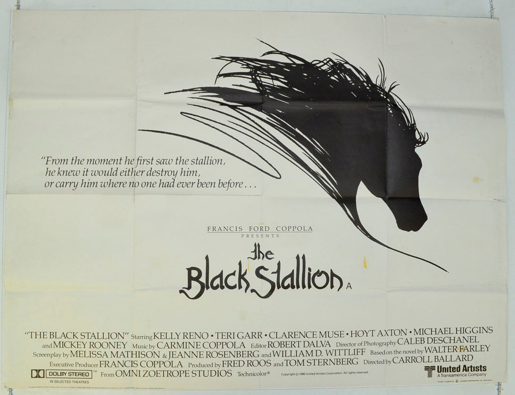 The Black Stallion  Original British Quad Poster - Film Poster - Movie Poster