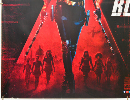 Black Widow (Bottom Left) Cinema Quad Movie Poster 