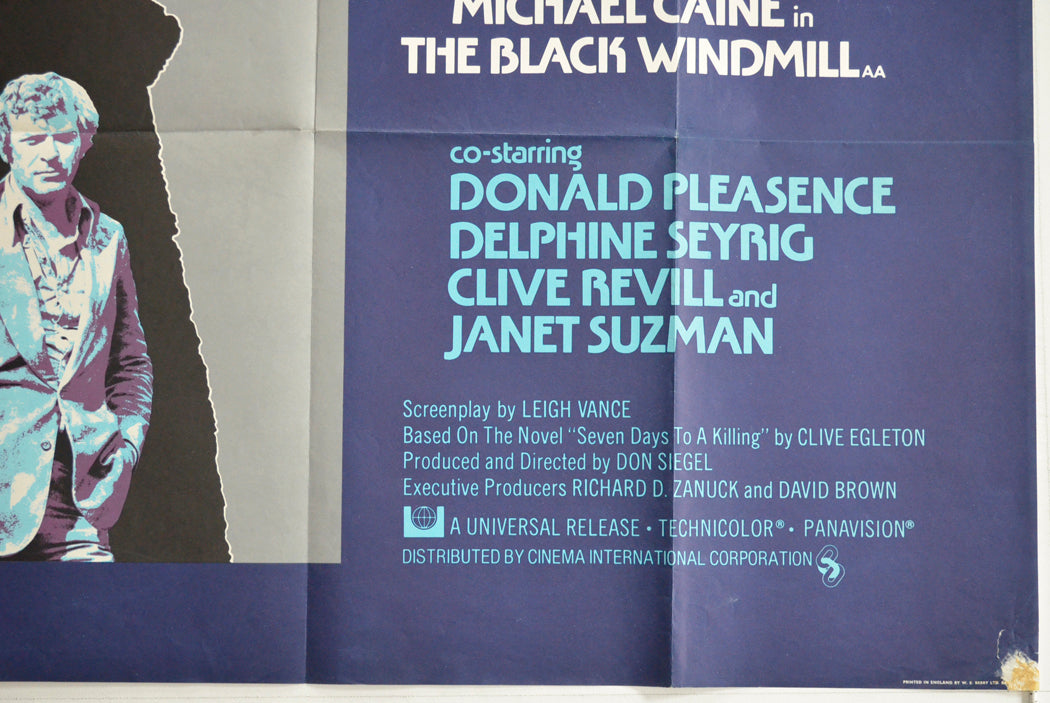 THE BLACK WINDMILL (Bottom Right) Cinema Quad Movie Poster 