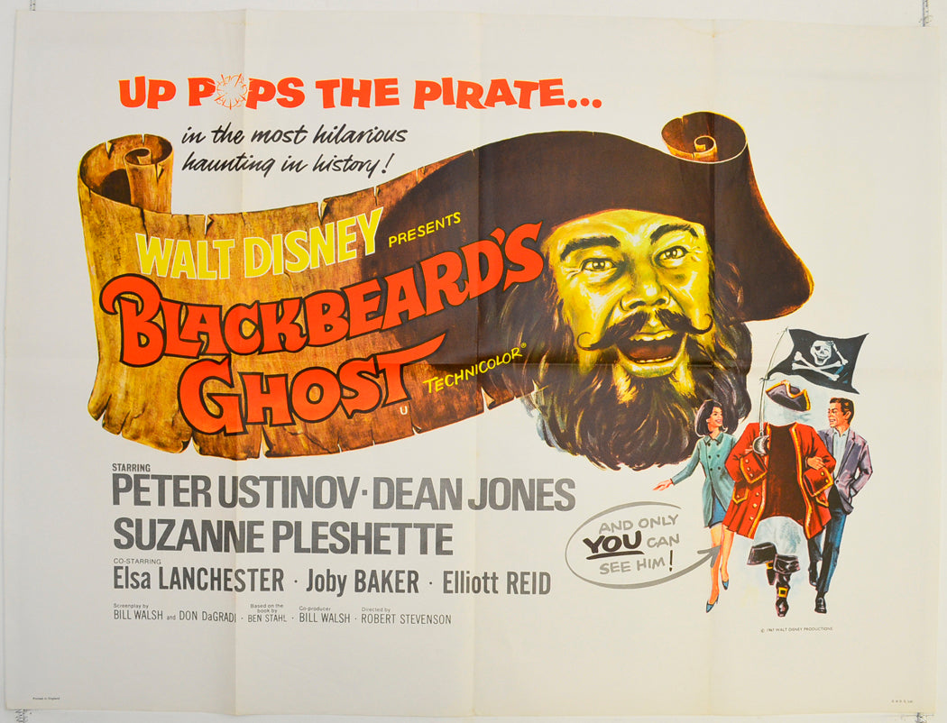 Blackbeard's Ghost Original Quad Poster - Film Poster - Movie Poster  