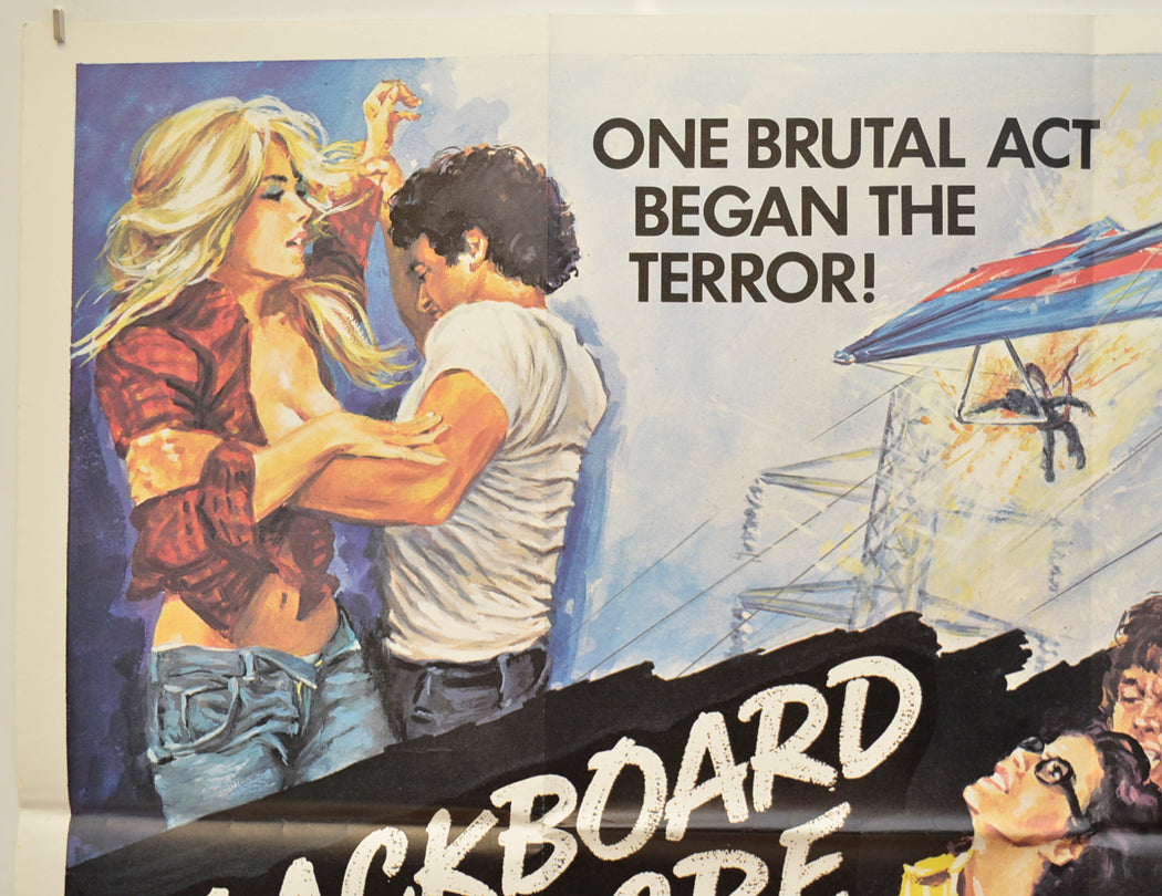 BLACKBOARD MASSACRE / CIRCLE OF FEAR (Top Left) Cinema Quad Movie Poster 