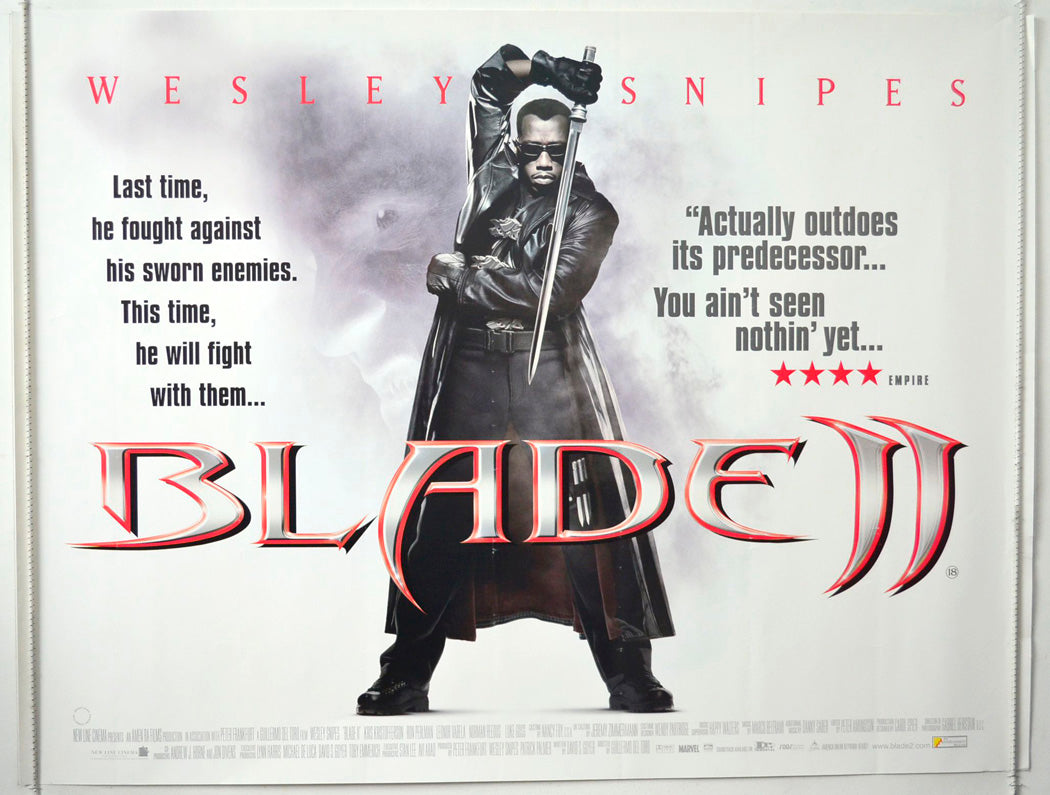 Blade II Original British Quad Poster - Movie Poster