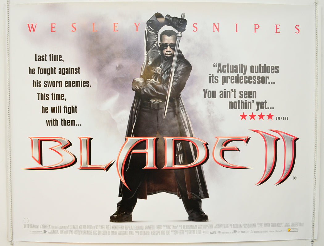 Blade II  Original British Quad Poster - Film Poster - Movie Poster 