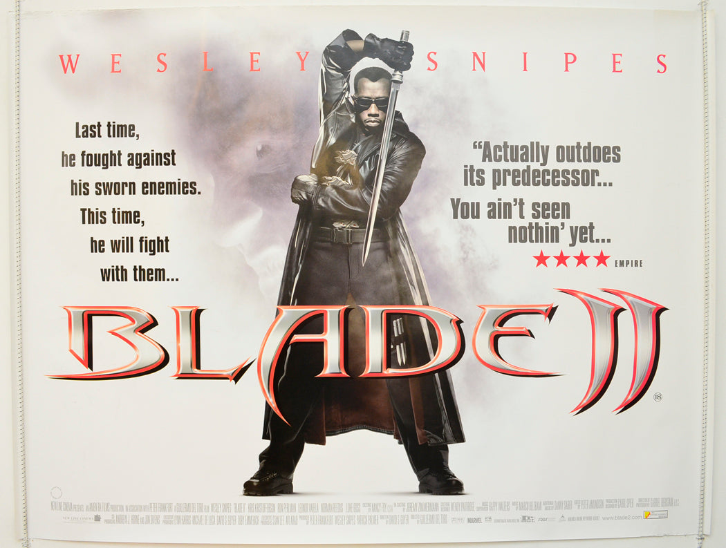 Blade II  Original British Quad Poster - Film Poster - Movie Poster 