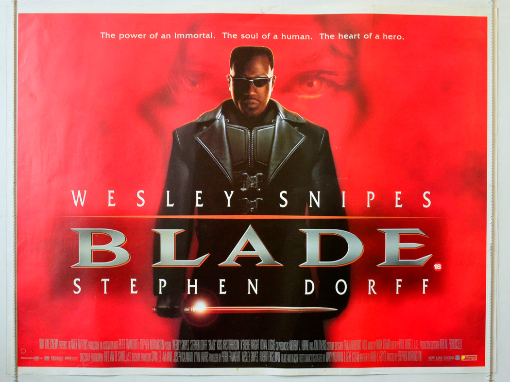 Blade Original British Quad Poster - Movie Poster