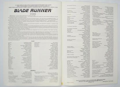 BLADE RUNNER Cinema Exhibitors Press Synopsis Credits Booklet - INSIDE 