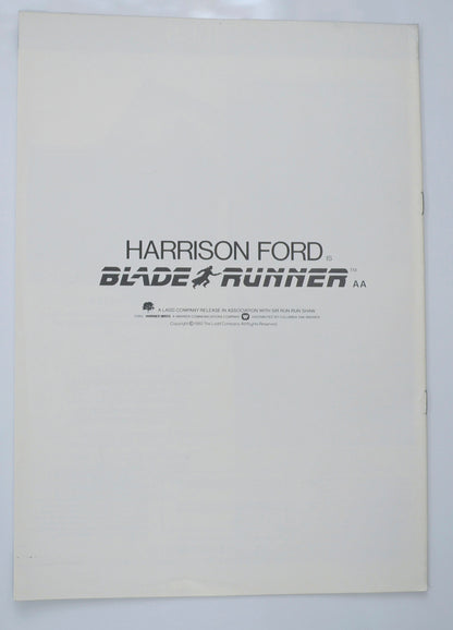 BLADE RUNNER Cinema Exhibitors Campaign Pressbook - BACK 