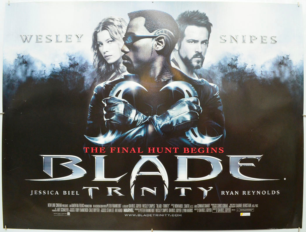 Blade Trinity  Original Quad Poster - Film Poster - Movie Poster