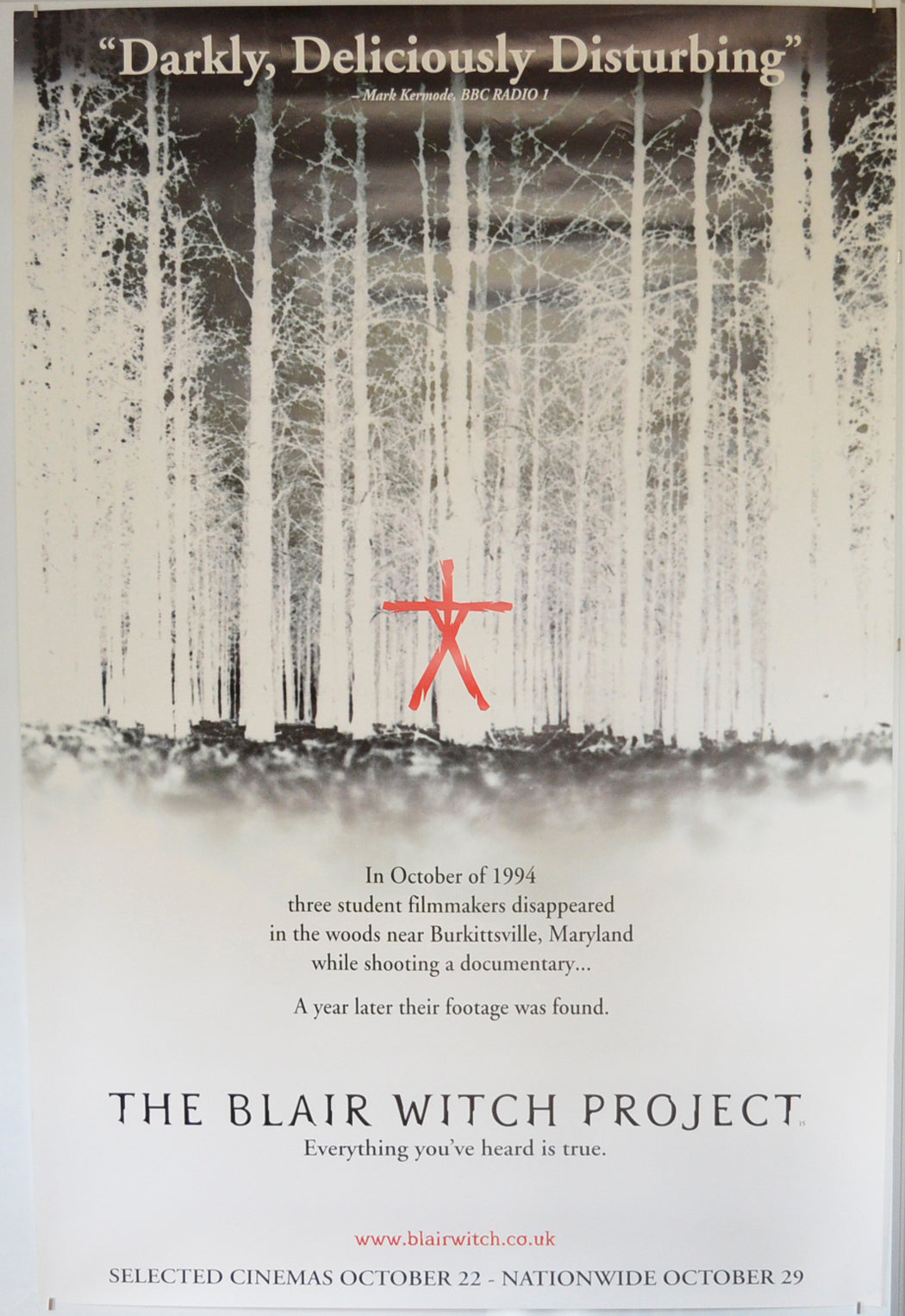 The Blair Witch Project  Original British 4 Sheet Poster  - Film Poster - Movie Poster