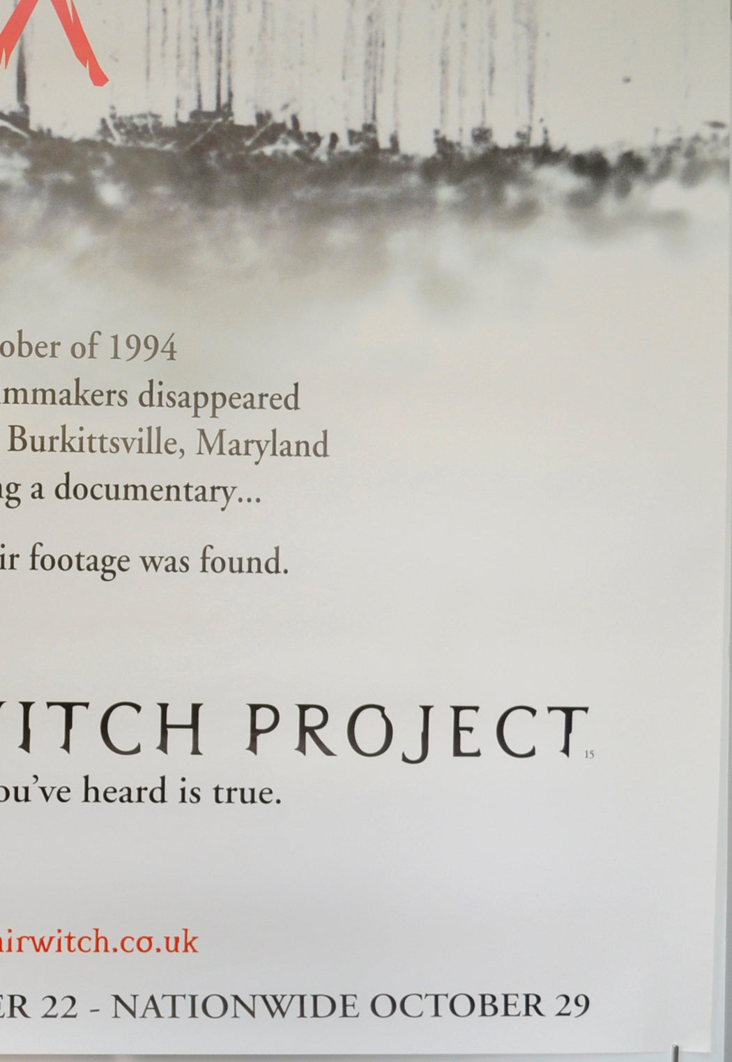 THE BLAIR WITCH PROJECT (Bottom Right) Cinema 4 Sheet Movie Poster 