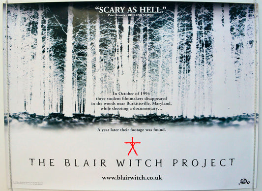 The Blair Witch Project  (Teaser / Advance Version)   Original British Quad Poster - Film Poster - Movie Poster 