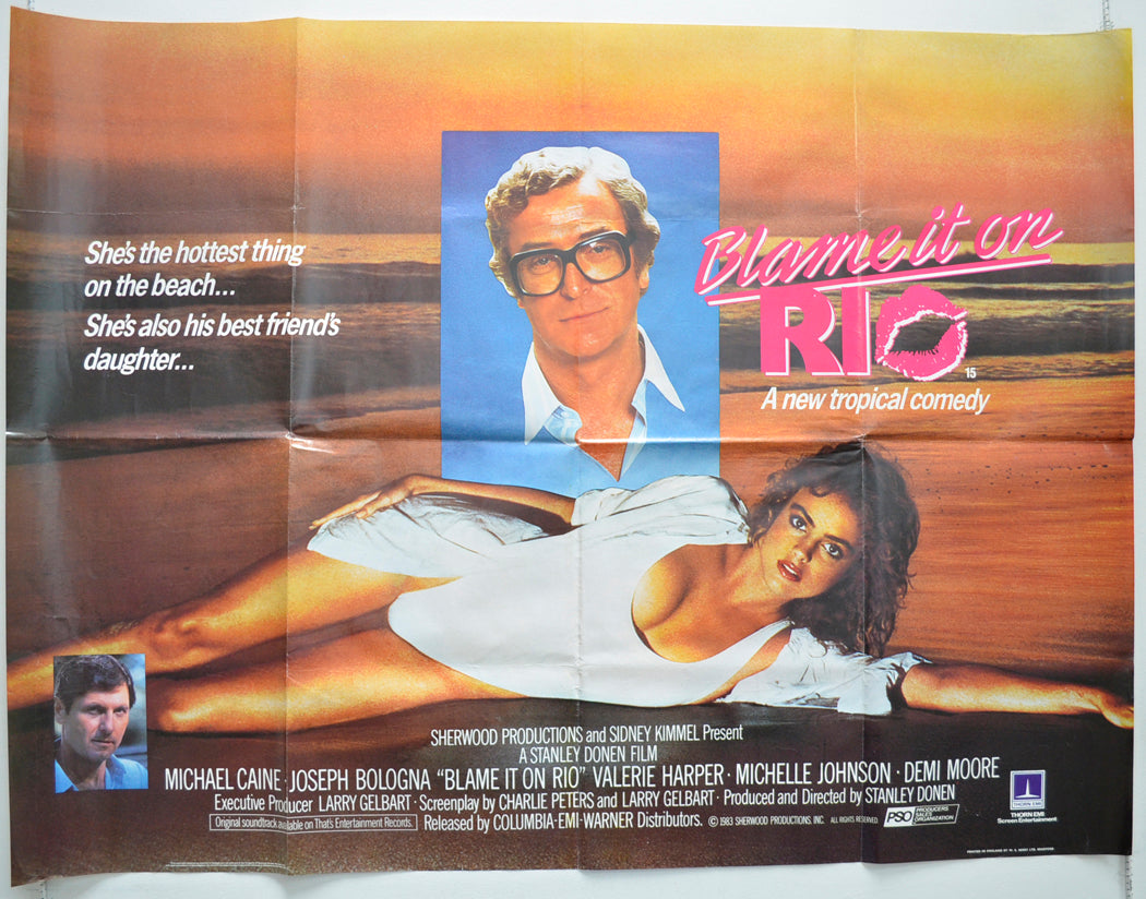 Blame It On Rio Original Quad Poster - Film Poster - Movie Poster  