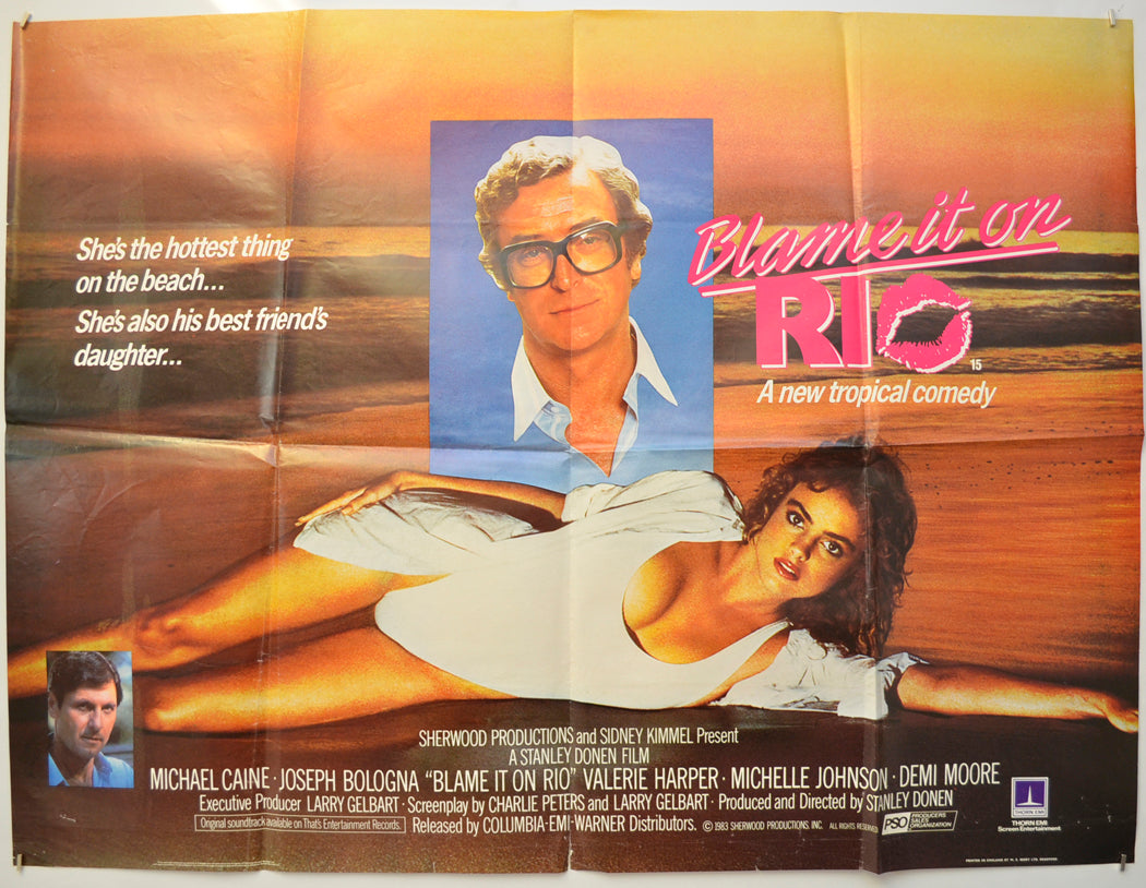 Blame It On Rio  Original Quad Poster - Film Poster - Movie Poster