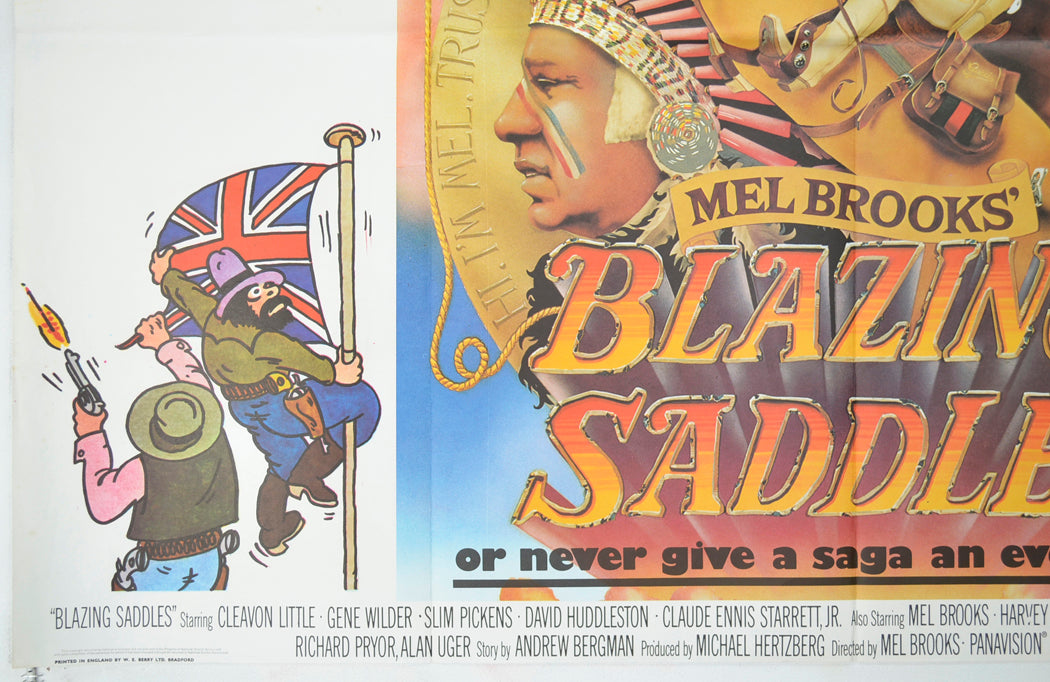 BLAZING SADDLES (Bottom Left) Cinema Quad Movie Poster 