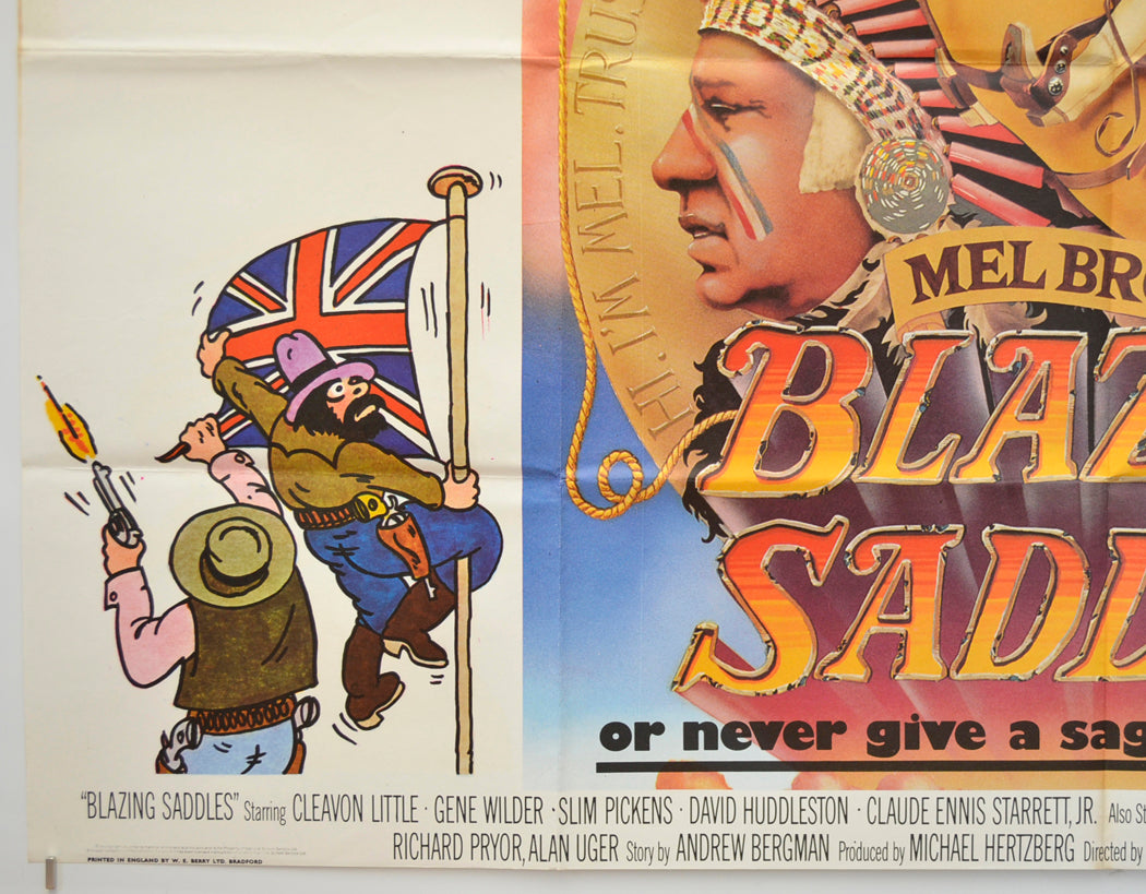 BLAZING SADDLES (Bottom Left) Cinema Quad Movie Poster 