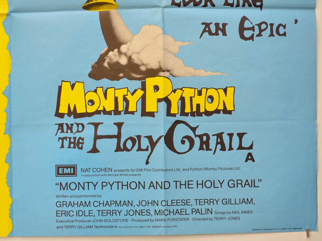 BLAZING SADDLES / MONTY PYTHON AND THE HOLY GRAIL (Bottom Right) Cinema Quad Movie Poster 