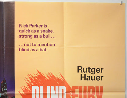 BLIND FURY (Top Right) Cinema Quad Movie Poster 