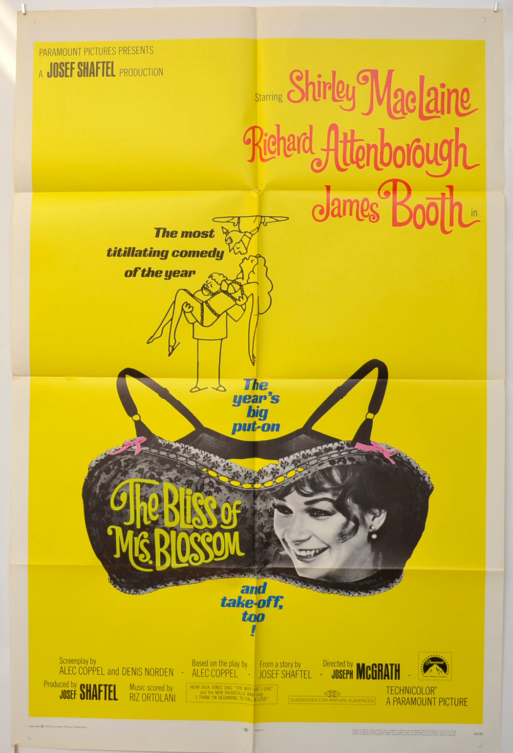 The Bliss Of Mrs. Blossom Original One Sheet Poster - Film Poster - Movie Poster