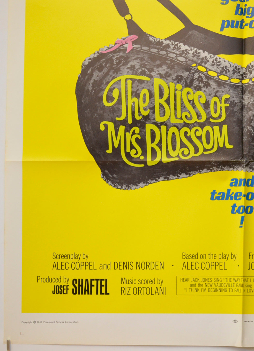 THE BLISS OF MRS. BLOSSOM (Bottom Left) Cinema One Sheet Movie Poster 