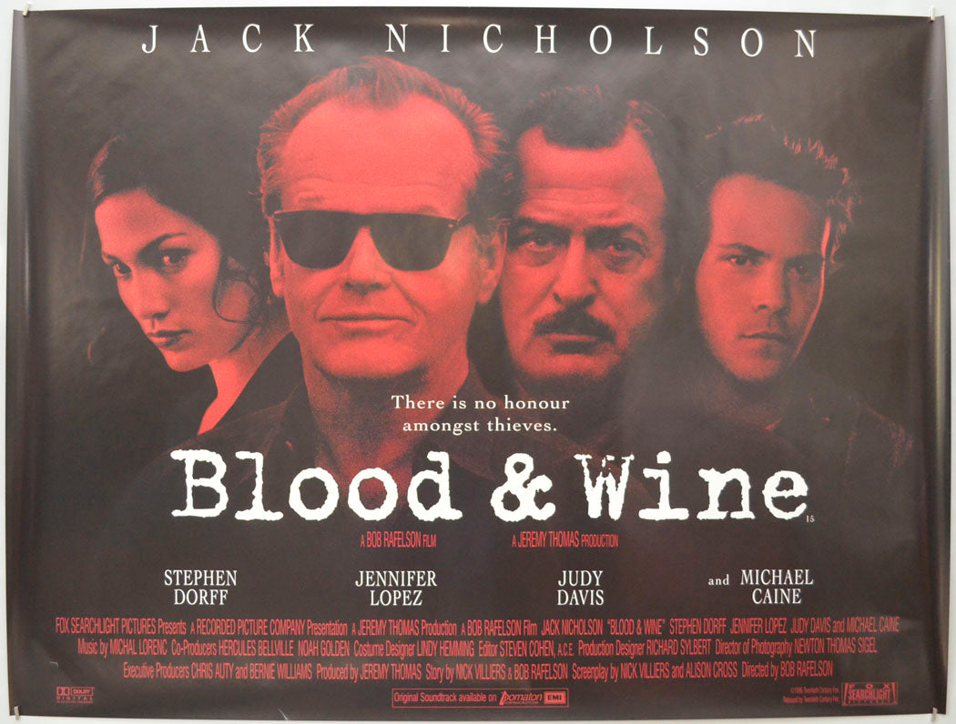 Blood And Wine Original Quad Poster - Film Poster - Movie Poster