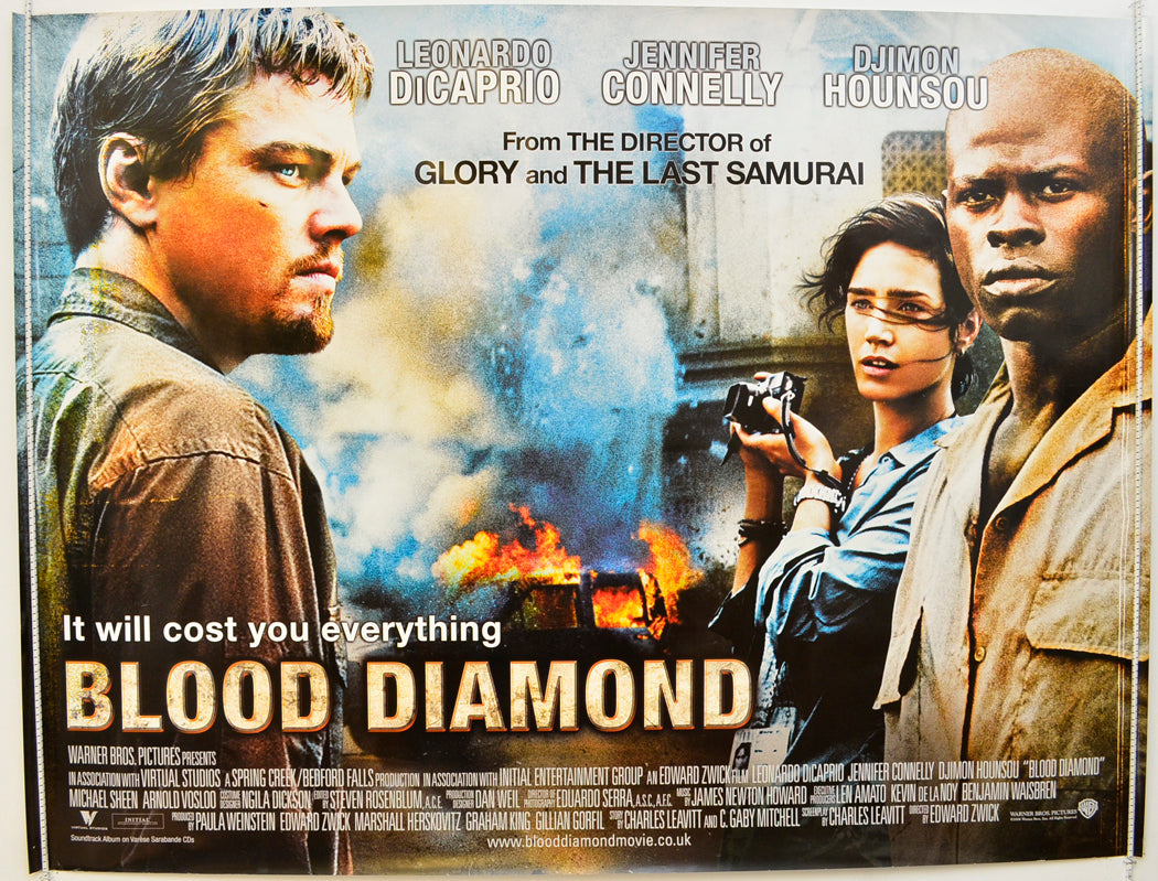 Blood Diamond Original Quad Poster - Film Poster - Movie Poster  