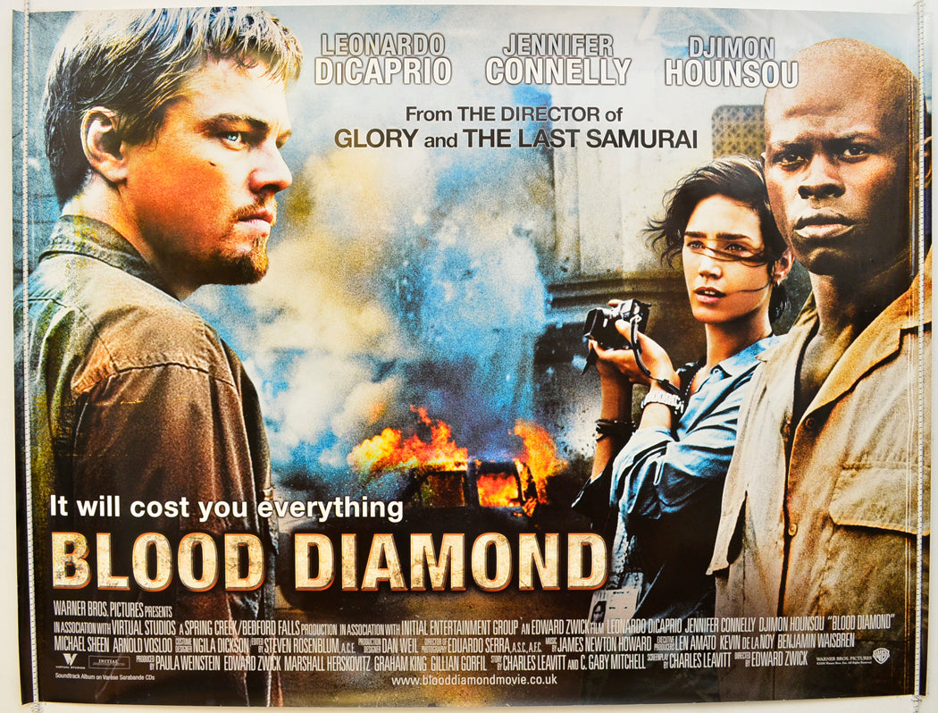 Blood Diamond Original Quad Poster - Film Poster - Movie Poster  