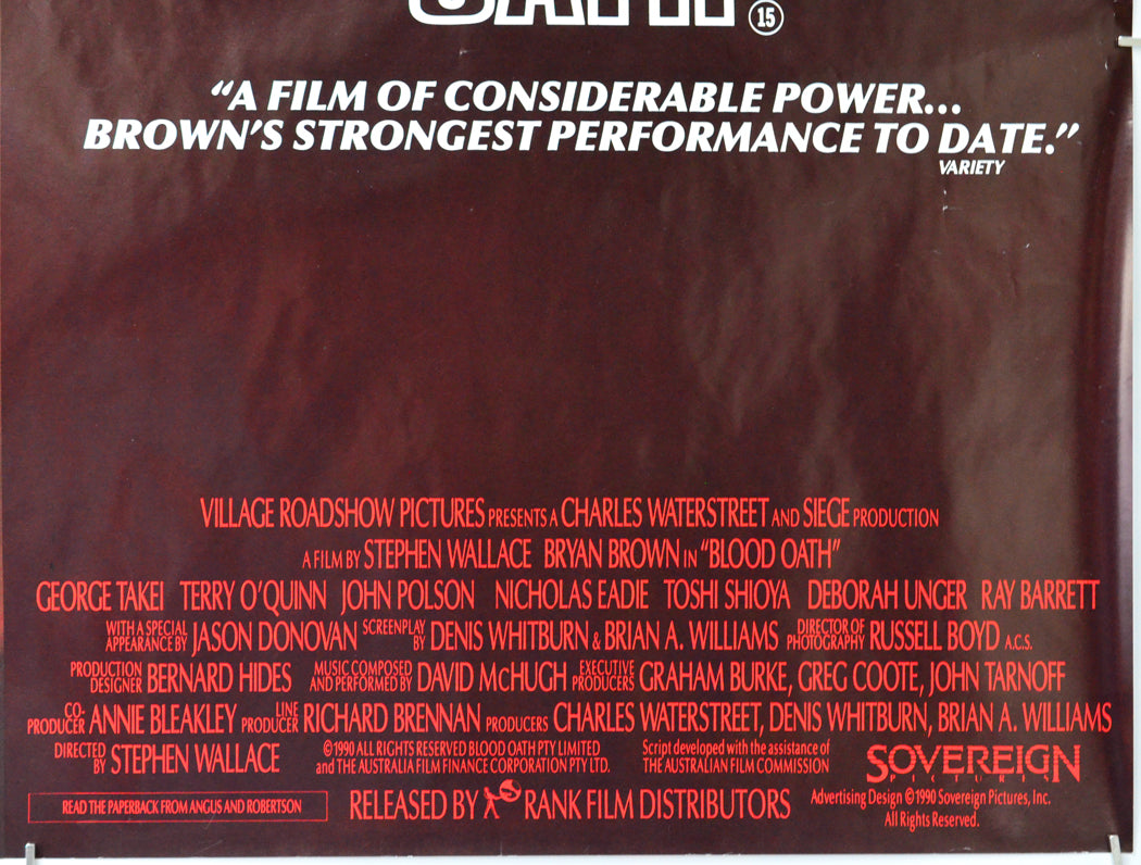 Blood Oath (Bottom Right) Cinema Quad Movie Poster 